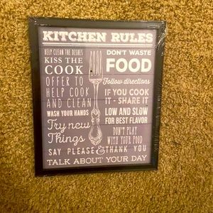 "Kitchen Rules" Wall Decor